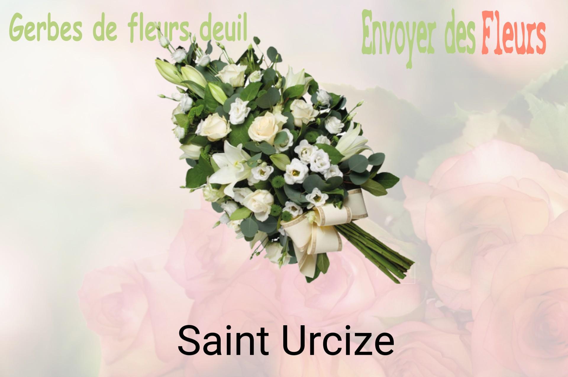 Gerbe de fleurs de deuil livrée à Saint-Urcize